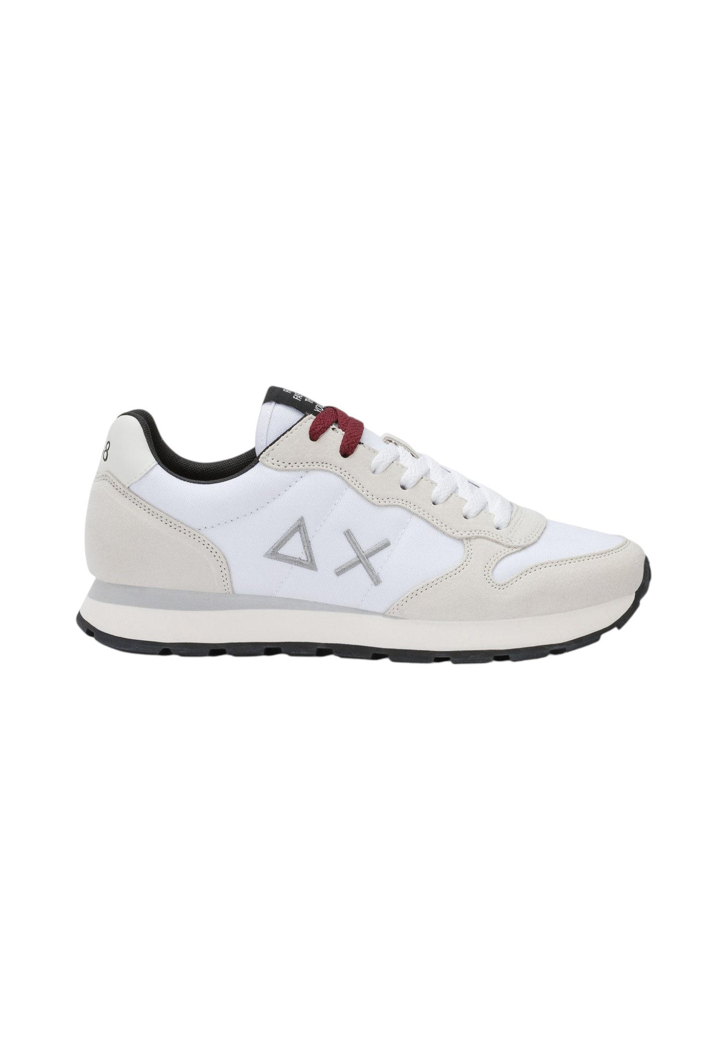 Sneakers Basse Uomo Sun68 Stile Running, Logo Ricamato, Nylon E Suede Tom Solid Z46101