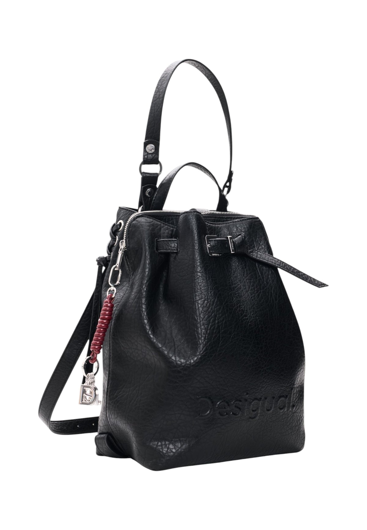 Zaino  Donna Desigual Medio, Effetto pelle, Con fibbia Half Logo Luena Nf Black 26WAKP05
