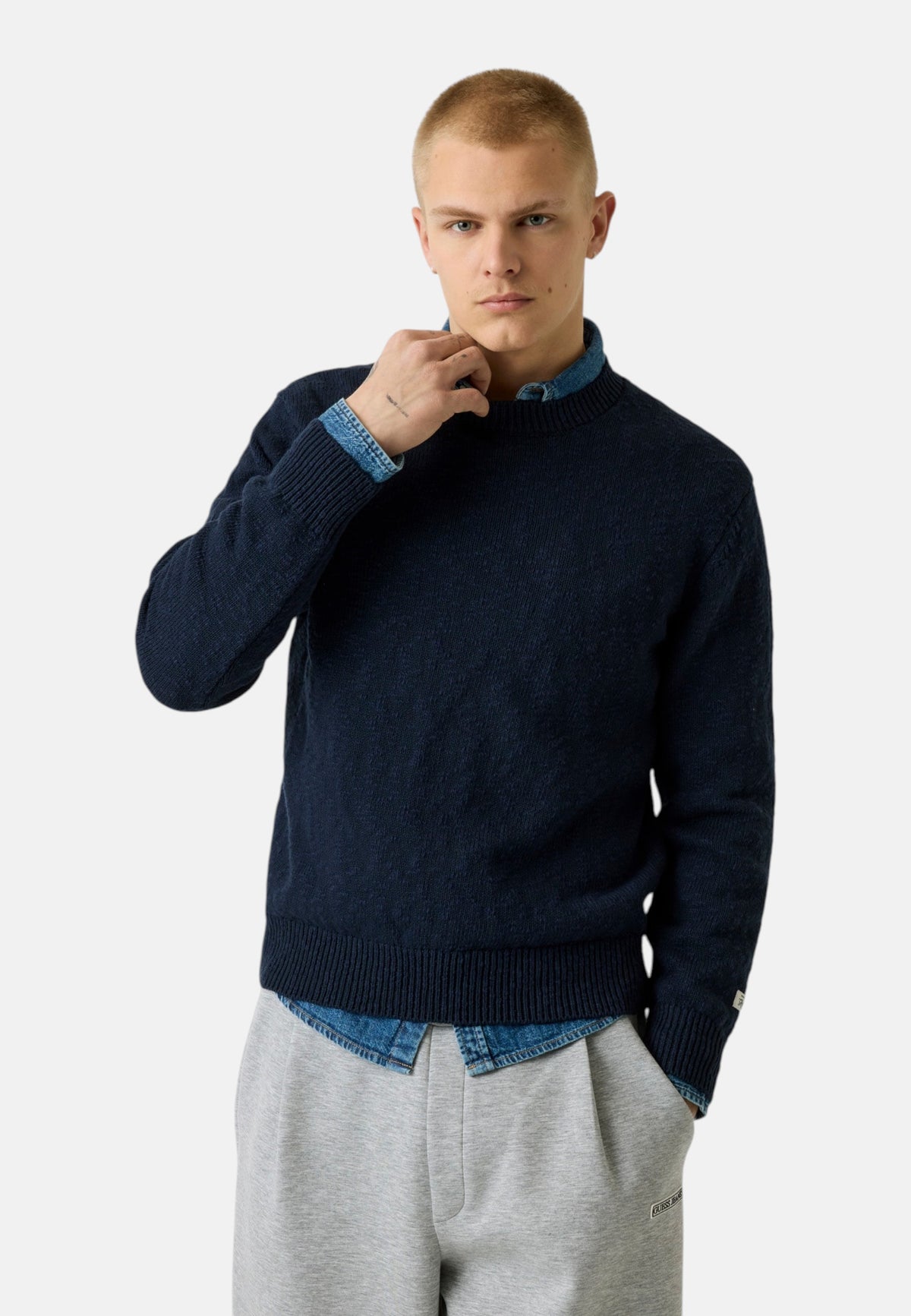 Maglione A Girocollo Uomo Guess Filato mélange Gj M6YR06Z0870