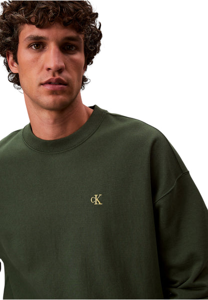 Felpa A Girocollo Uomo Calvin klein Jeans  Premium Terry Monogram LV04RC277G