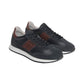 Sneakers Basse Uomo Nero Giardini Tomaia in pelle e tessuto, chiusura con lacci, inserti laterali, punta tonda, suola in gomma, Made in Italy  I601321U