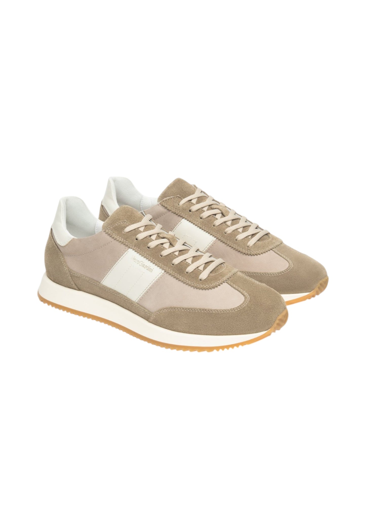 Sneakers Basse Uomo Nero Giardini In Pelle E Camoscio  E601110U
