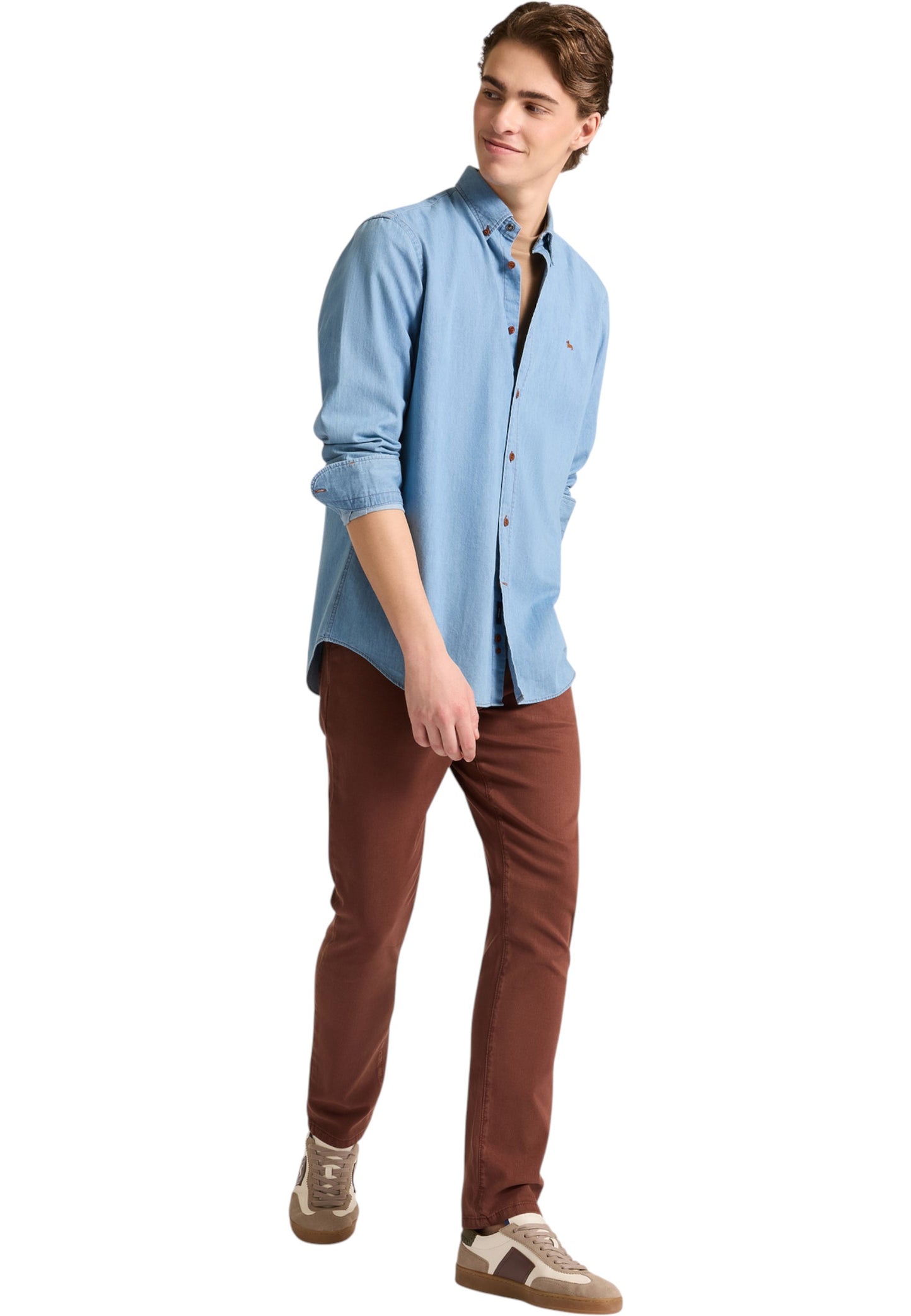 Camicia Manica lunga Uomo Harmont & Blaine In Denim Con Dettagli A Contrasto  CRP001013161M