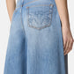 Jeans Wide Leg Donna Pinko Bermuda Cloudy Blue Denim Burkina 104646A32Q