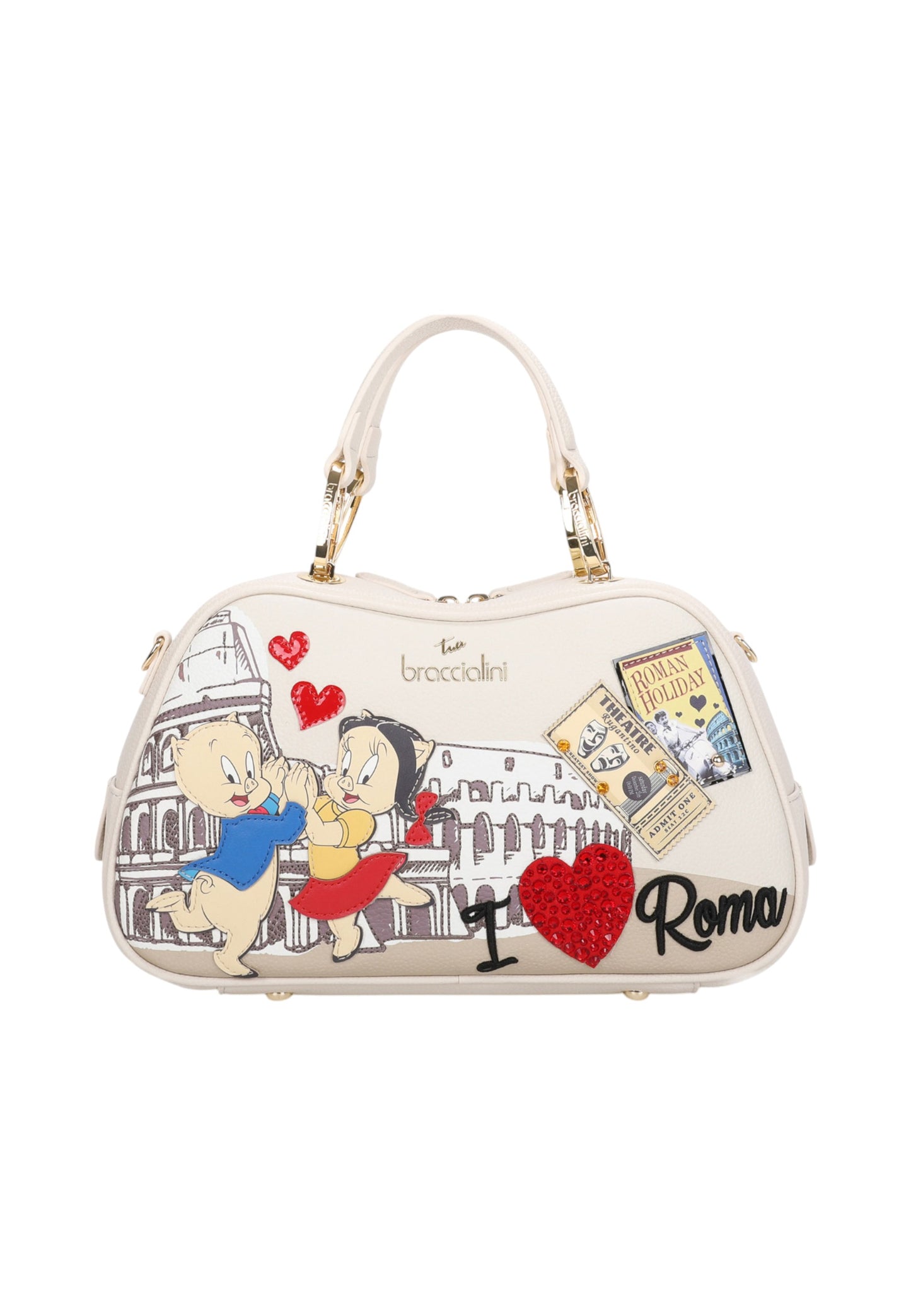 Borsa A Mano Donna Braccialini Bauletto Cartoline Lt LT204YY