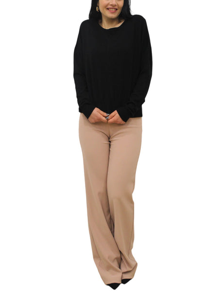 Maglione A Girocollo Donna White Wise Con Spalla Scesa  WW18000