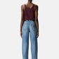 Jeans Wide Leg Donna Pinko Egg Dirty Blue Denim Estelle 103857A341