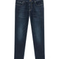 Jeans Skinny Fit Uomo Gas Stone Wash Dark Blue Sax Zip Rev 351450030168