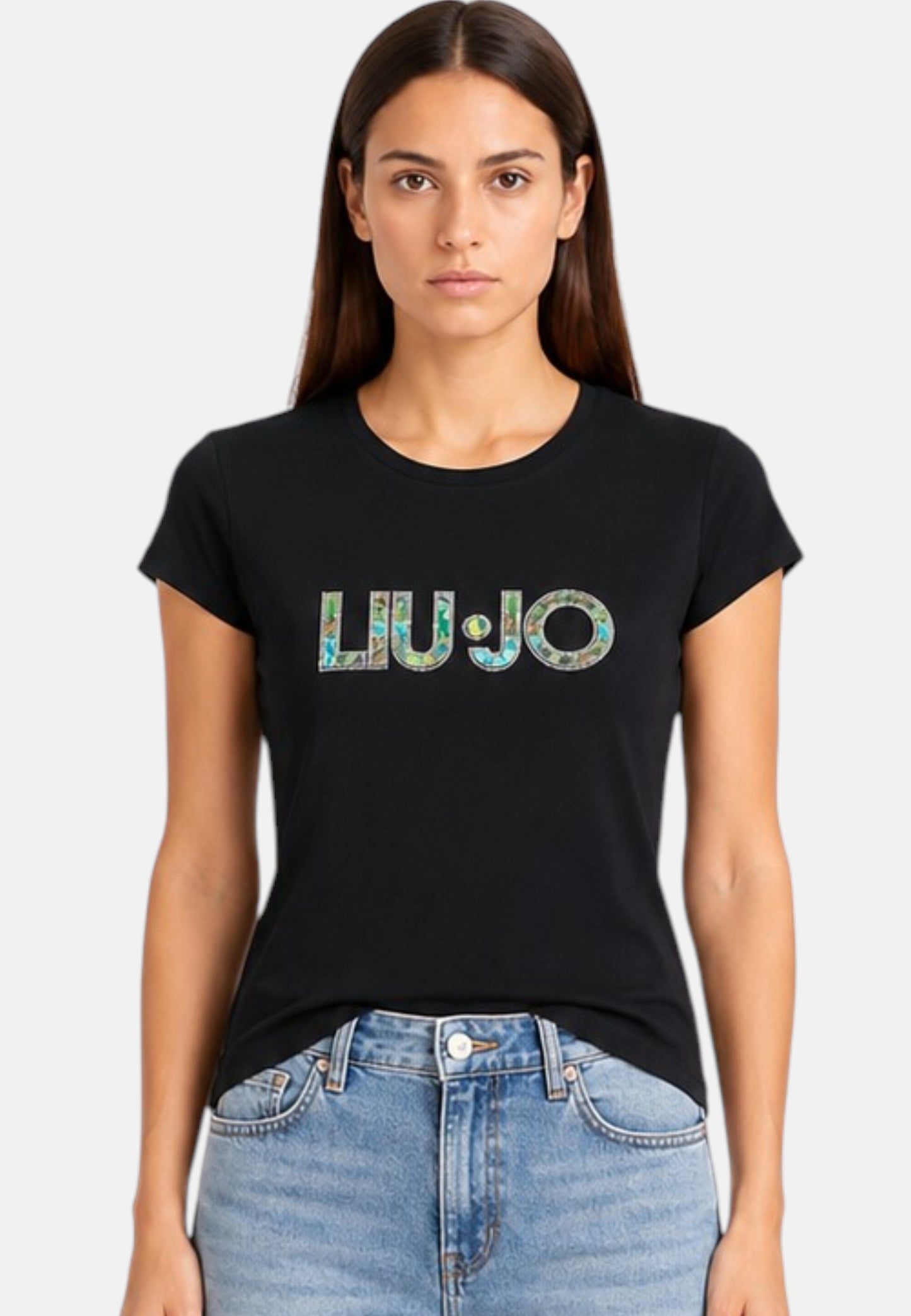T-Shirt Manica Corta Donna Liu Jo Cachemire Water Eco Line VA6169JS003