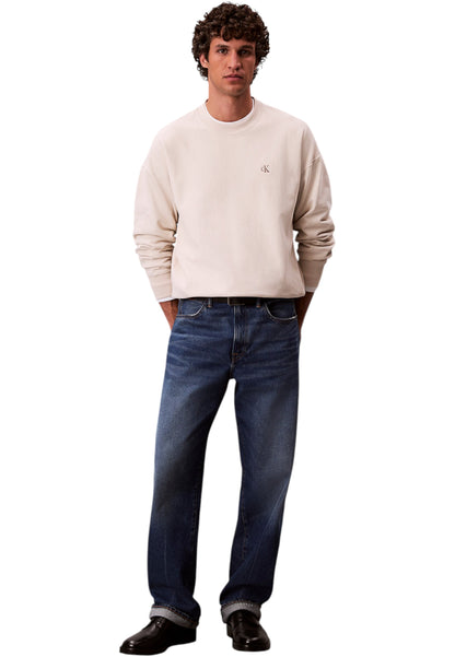 Felpa A Girocollo Uomo Calvin klein Jeans  Premium Terry Monogram LV04RC277G