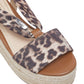 Sandali Con Zeppa Donna Liu Jo In Tessuto Stampato Leopardato E Saddle Bali 03 SA6087TX133