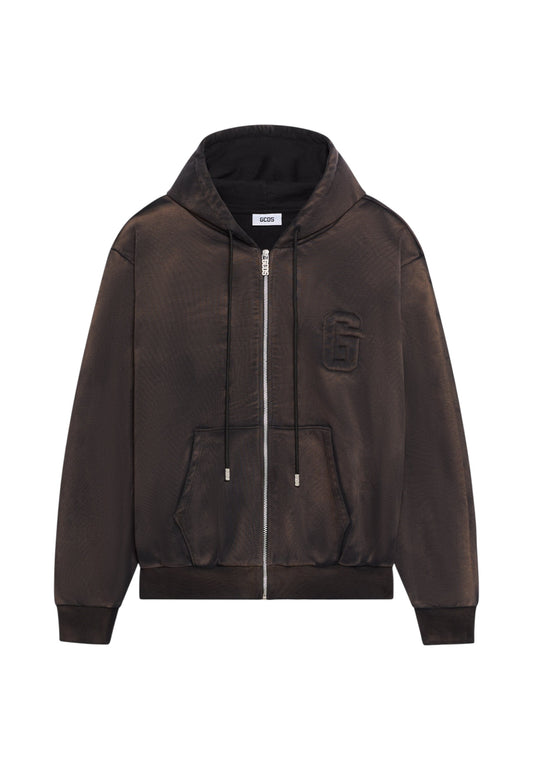 Felpa Con Zip Uomo Gcds  Faded B2CM1908JE7