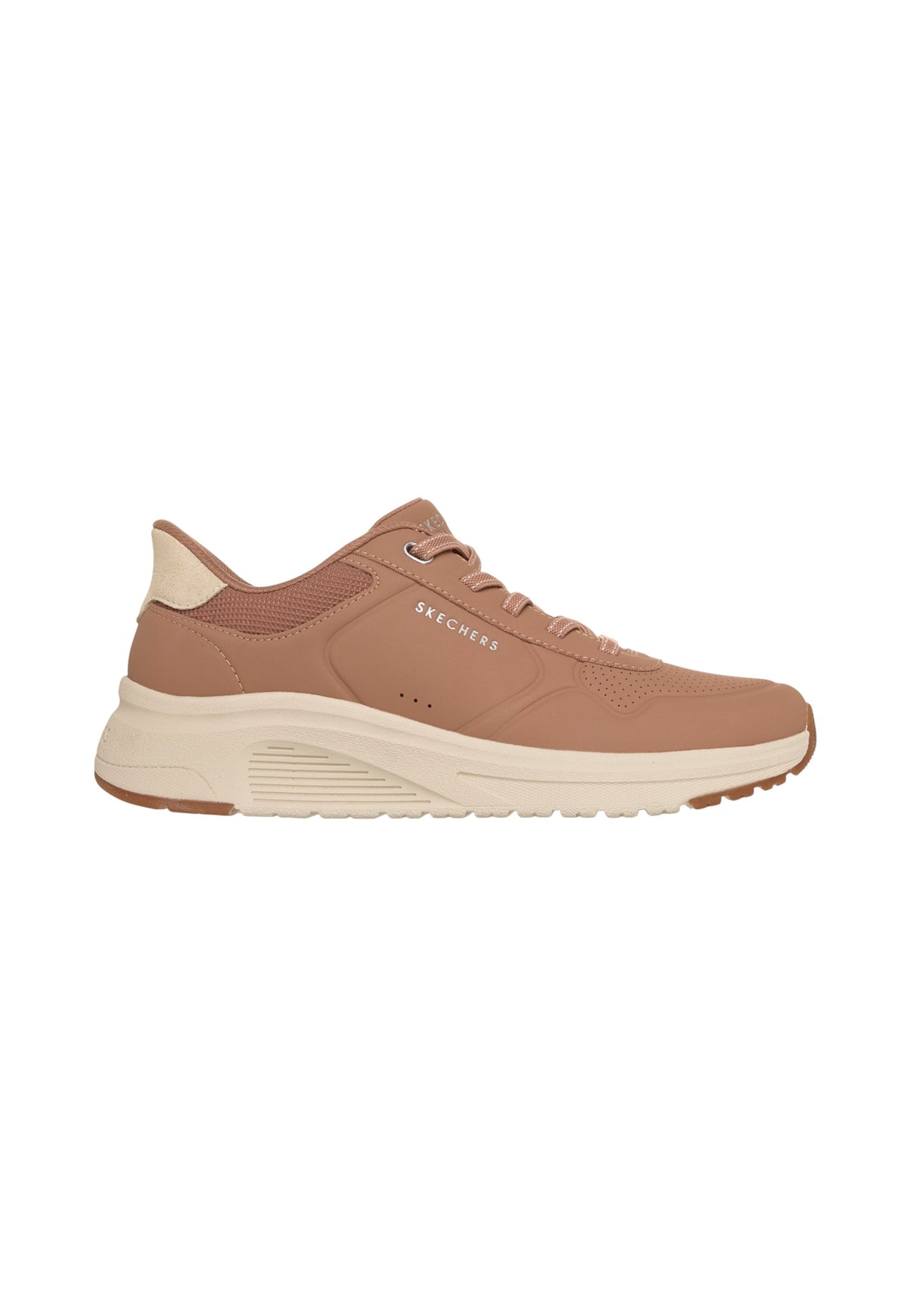 Sneakers Basse Donna Skechers Memory Foam, Tomaia traforata, Dettaglio sul tallone Uno Lite 2 - New Arc 190270