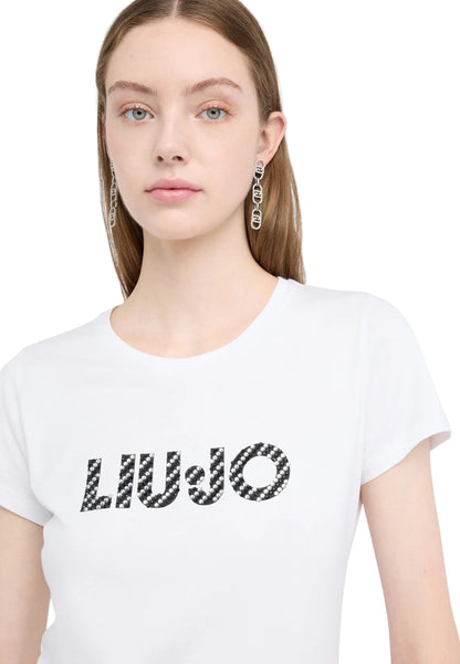 T-Shirt Manica Corta Donna Liu Jo  Liujo Diagon.Cry UF5266JS904