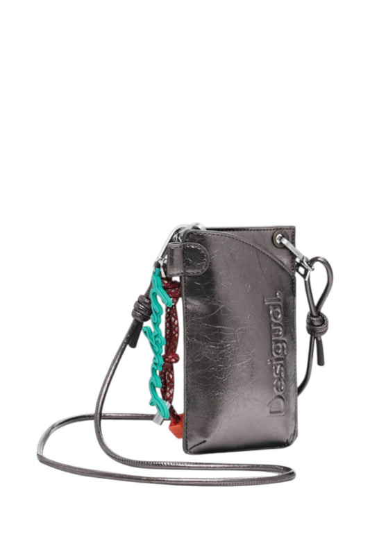 Portafoglio Con Portamonete Donna Desigual  Mone Half Logo Milton Dark Silver 25WAYP24