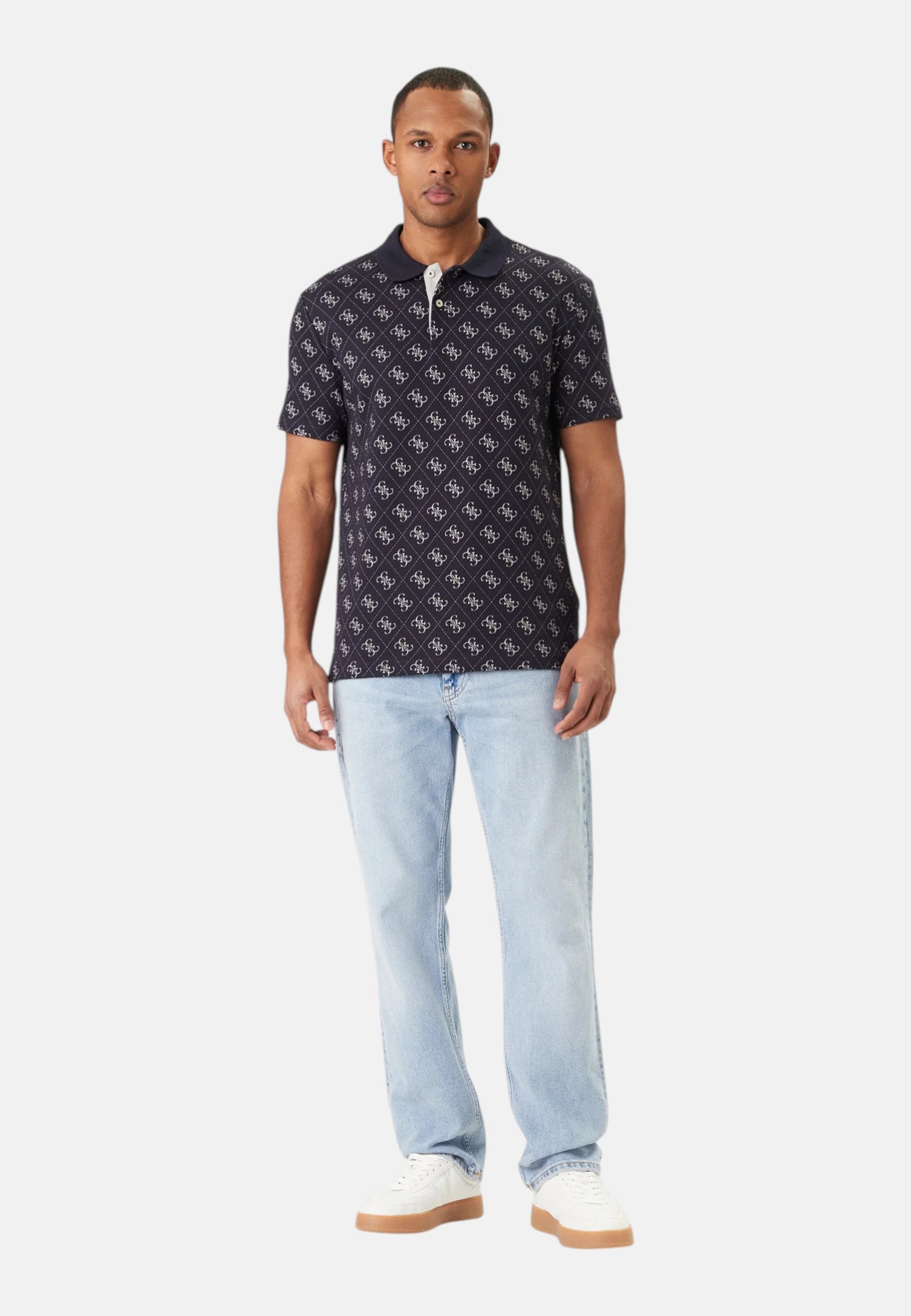 Polo Manica Corta Uomo Guess  All Over 4G Jacqaurd M6GP04K3073