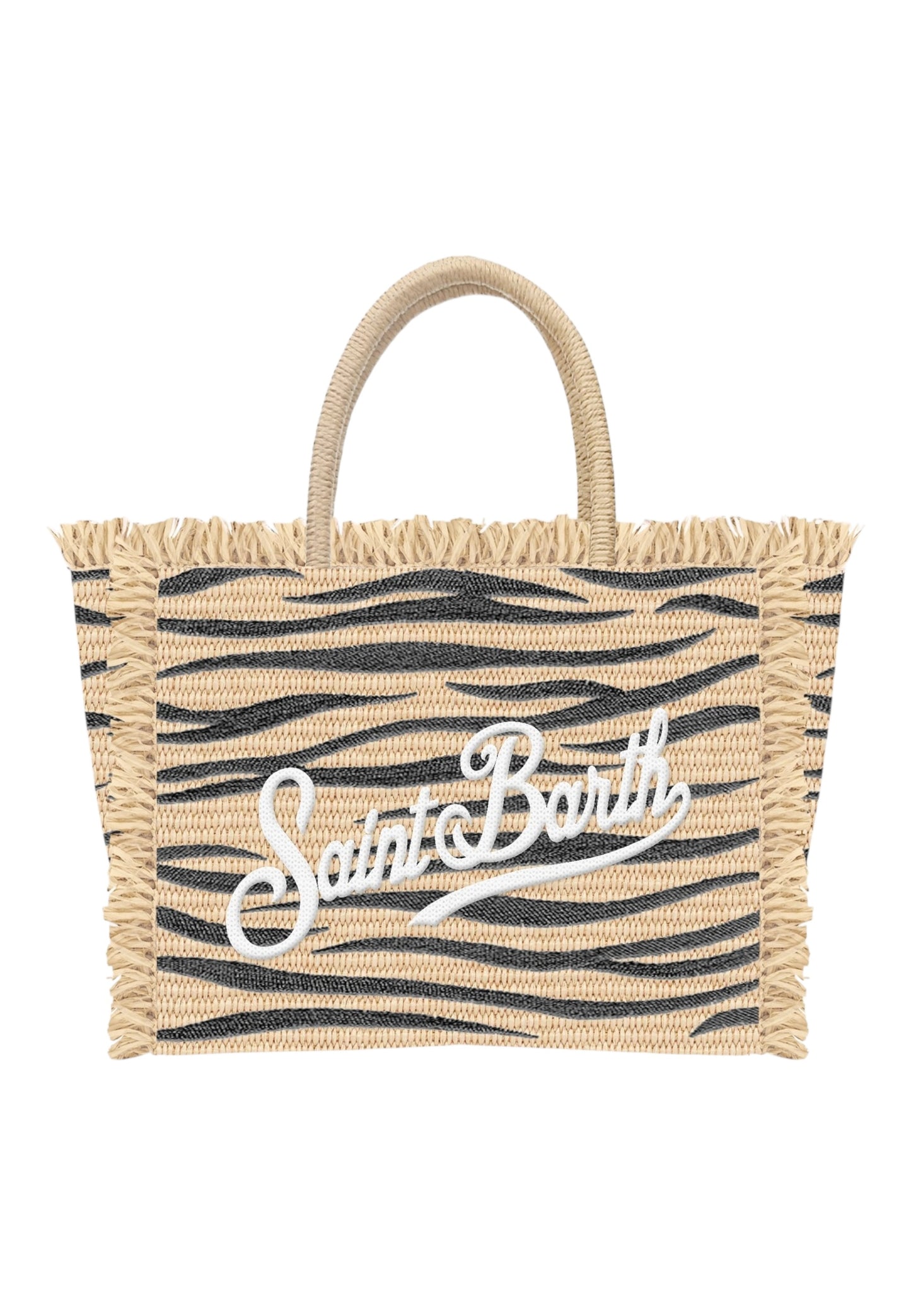 Borsa A Mano Donna Mc2 Saint Barth Zebra Vanity Mini Straw N VAMI009