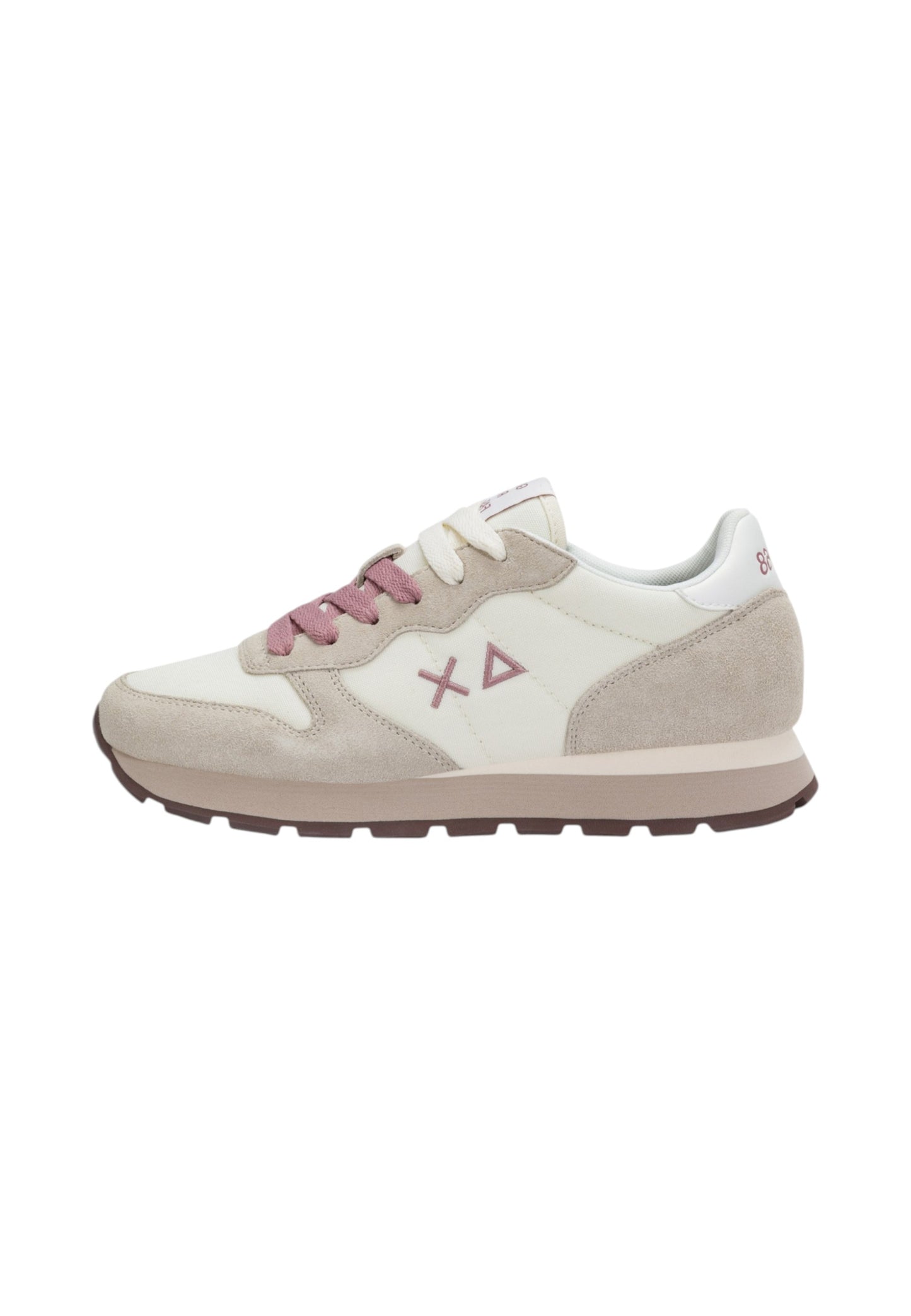 Sneakers Basse Donna Sun68 Stile Running, Nylon E Suede, Logo Ricamato Ally Solid Z46201