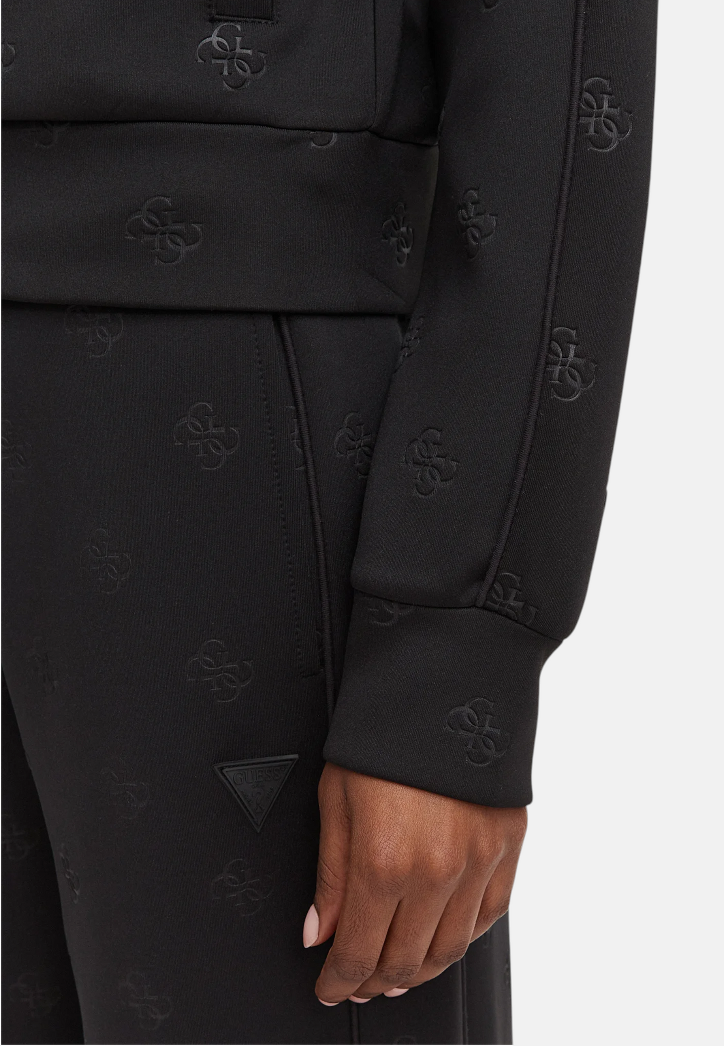 Felpa Con Zip Donna Guess Logo 4G Calista V6YQ12K4297