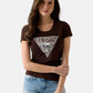 T-Shirt Manica Corta Donna Guess  Zebra Triangle W6GI19K3042