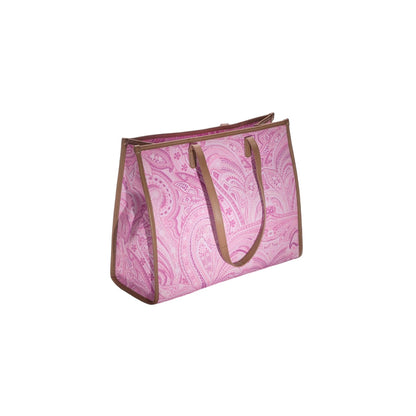 Borsa A Spalla Donna Gaelle  Shopper In Canvas Con Stampa Paisley E Targhetta GBBDA680