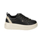 Sneakers Basse Donna Valleverde chiusura con lacci, piccoli rivetti laterali, inserto a contrasto sul tallone, suola spessa, sottopiede in pelle  V35450