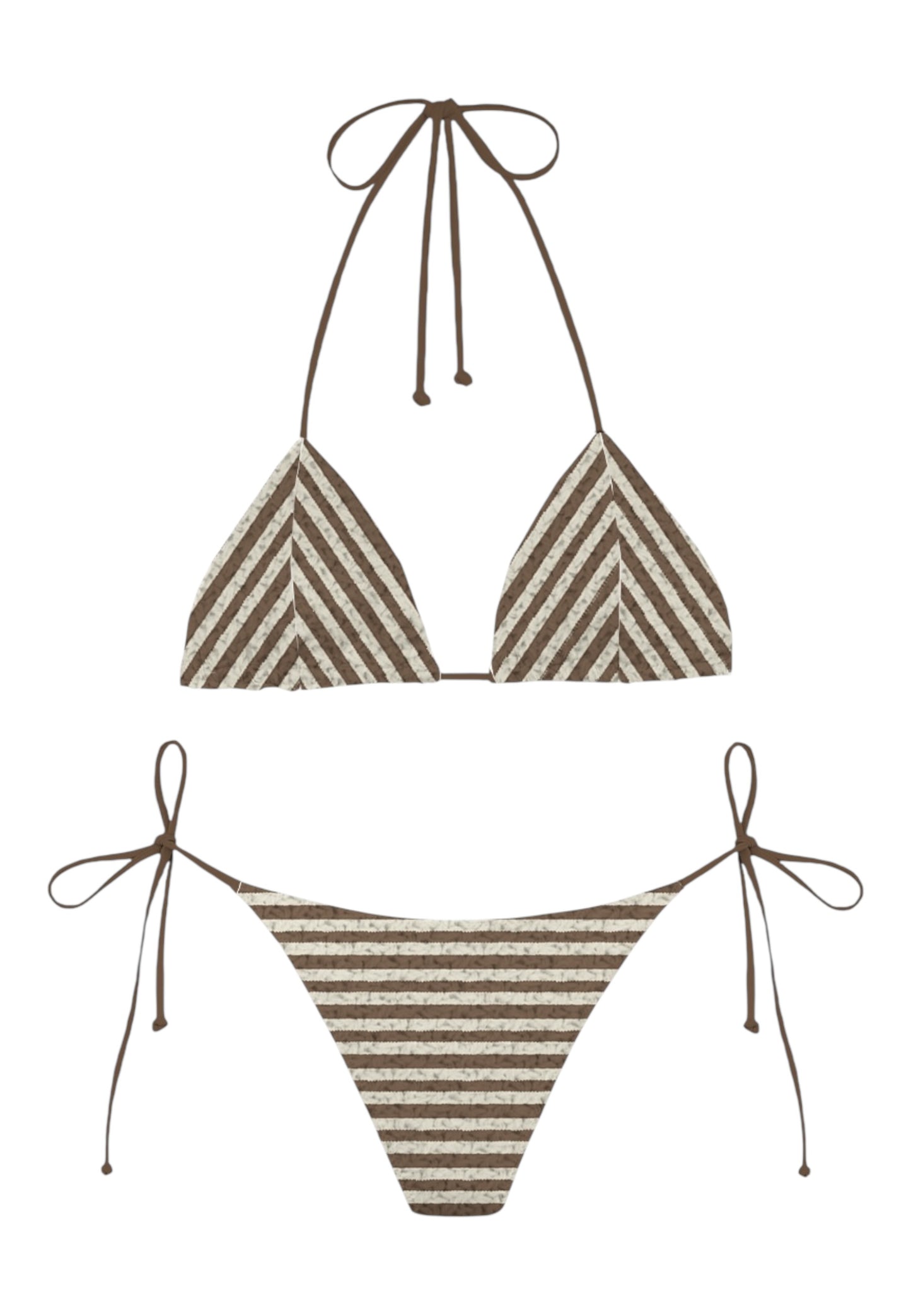 Bikini 2 Pezzi Donna Mc2 Saint Barth Triangle Annabelle + Slip Marielle Crochet Stripes Maleah MALE002