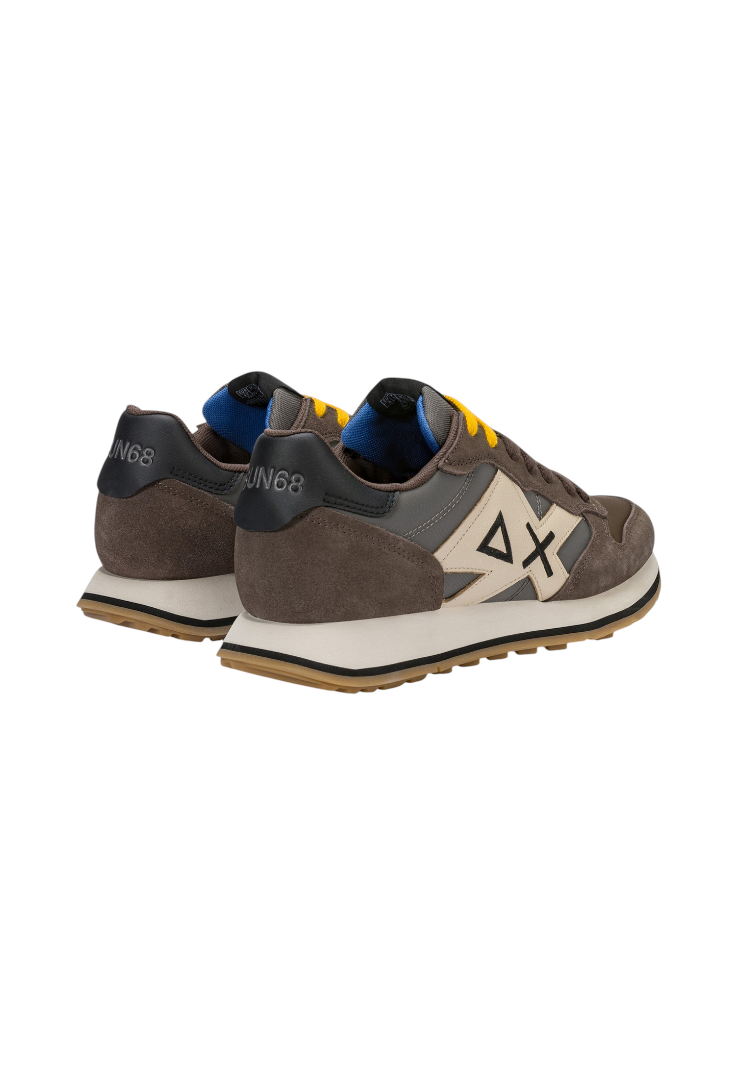 Sneakers Basse Uomo Sun68 Stile Running, Nylon E Suede, Maxi Logo, Bicolor Jaki 2.0 Bicolor Z46122