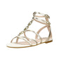 Sandali Bassi Donna Liu Jo In Pelle Metallizzata Oro Chiaro Sandy 09 SA6123EX029
