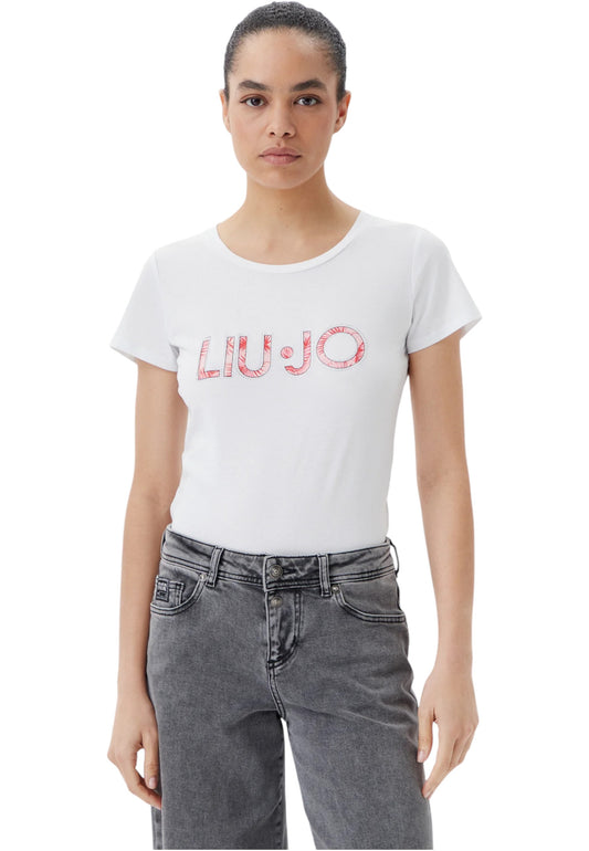 T-Shirt Manica Corta Donna Liu Jo  Pink Palm