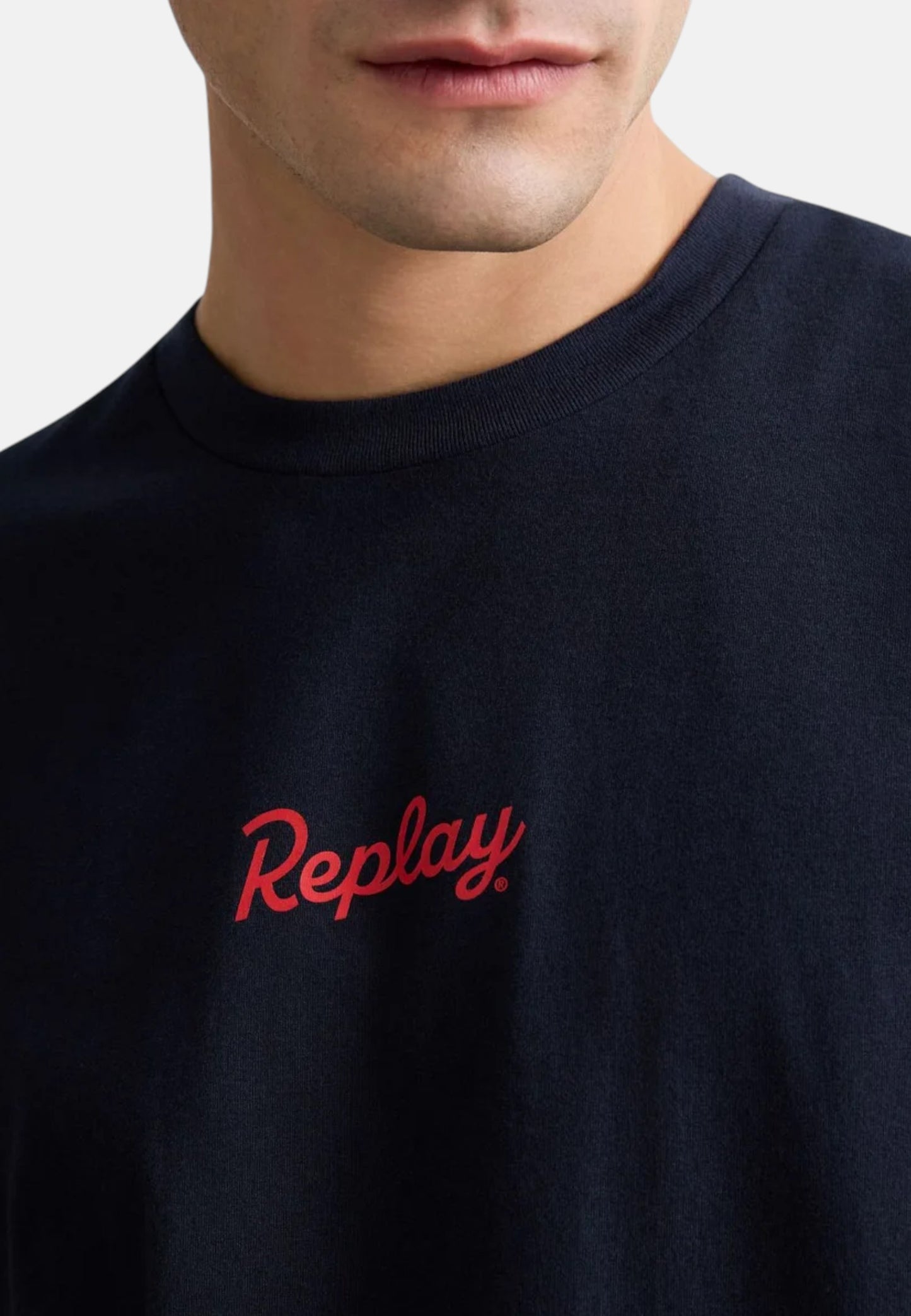 T-Shirt Manica Corta Uomo Replay Con Stampa Logata Fronte E Retro  M3349 .000.2660