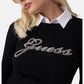 Maglione A Girocollo Donna Guess Logo Georgia W6BR53Z1454