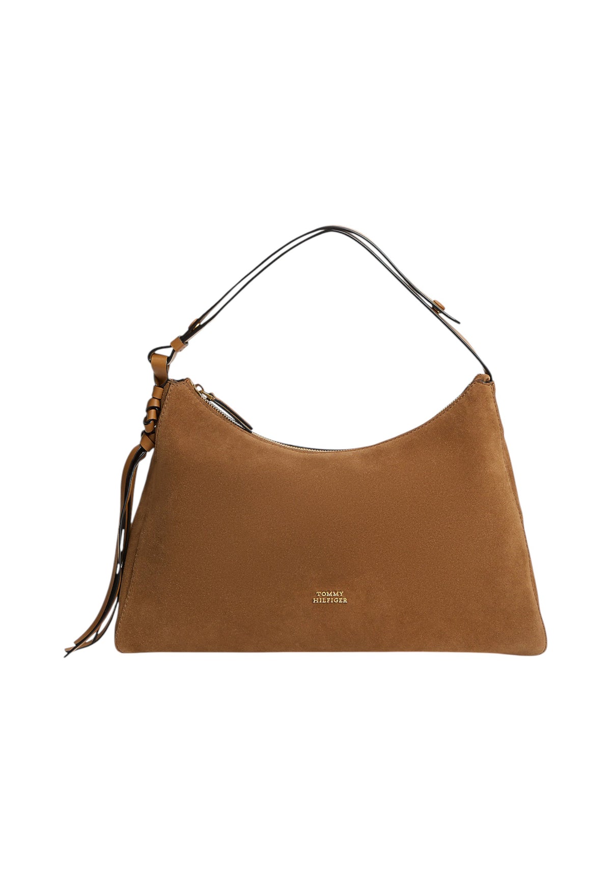Borsa A Spalla Donna Tommy Hilfiger Shoulder Bag Suede Th Statement AW0AW18824