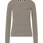 T-Shirt Manica lunga Donna Liu Jo A Righe Con Ricamo  WF6440J3988