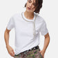 T-Shirt Manica Corta Donna Liu Jo Oversize Con Catena Strass Eco Line CA6167JS088