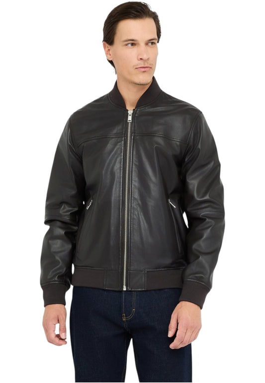 Giacca Bomber Uomo Liu Jo In Pelle  QXX058P0407