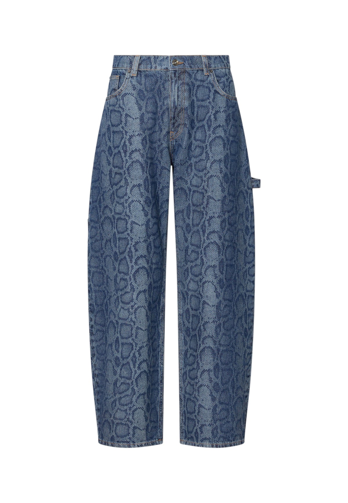 Jeans Barrel Fit Donna Liu Jo Con Stampa Pitone  UF6519D0397