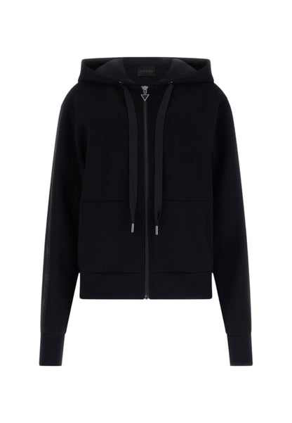 Felpa Con Zip Donna Guess Con Cappuccio New Hooded Scuba W5YQ05KBYE2