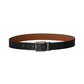 Cintura  Uomo Calvin klein Reversibile, Regolabile, Altezza 3,5 Cm, Fibbia Rettangolare, Pelle Martellata  LV04D7137G