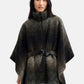 Poncho  Donna Desigual  Poncho Aldama Belt Gray 26WAIA30