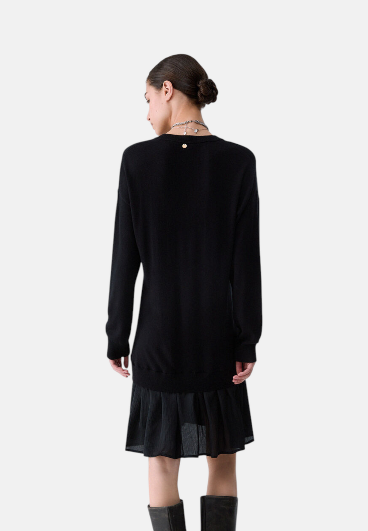 Vestito Corto Donna Liu Jo In Maglia Con Intarsio  WF6232MA16R