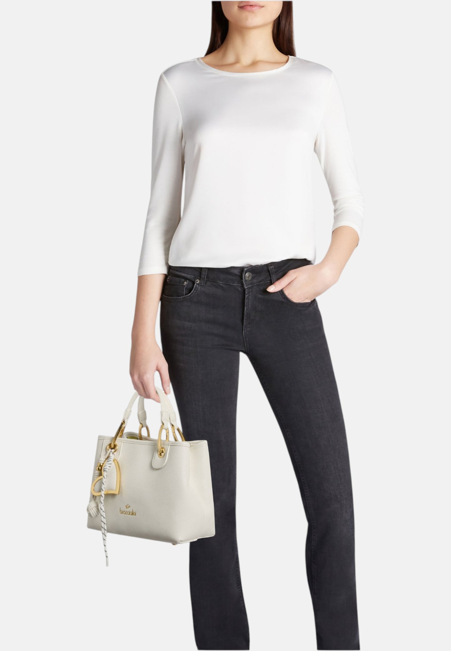 Borsa A Mano Donna Braccialini Small Con Doppio Manico Con Tracolla Beth B18841YY
