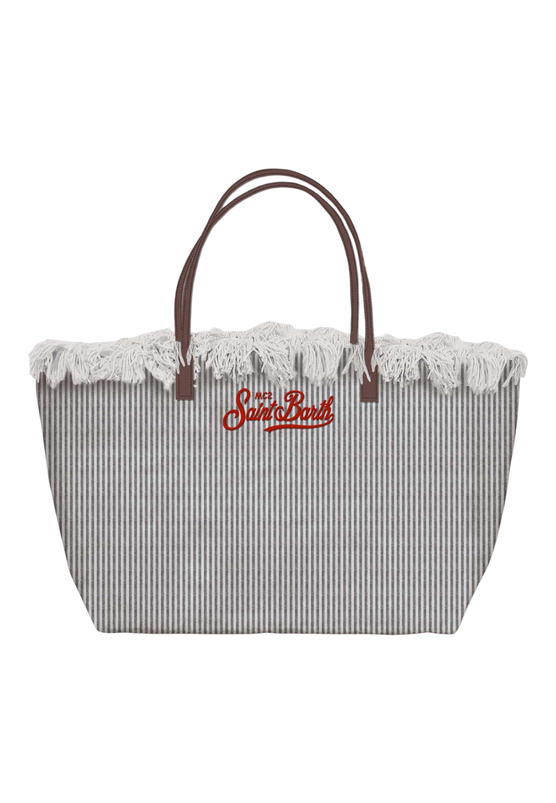 Borsa A Spalla Donna Mc2 Saint Barth Micro Stripes V City Bag Mid Fringe CBMF001