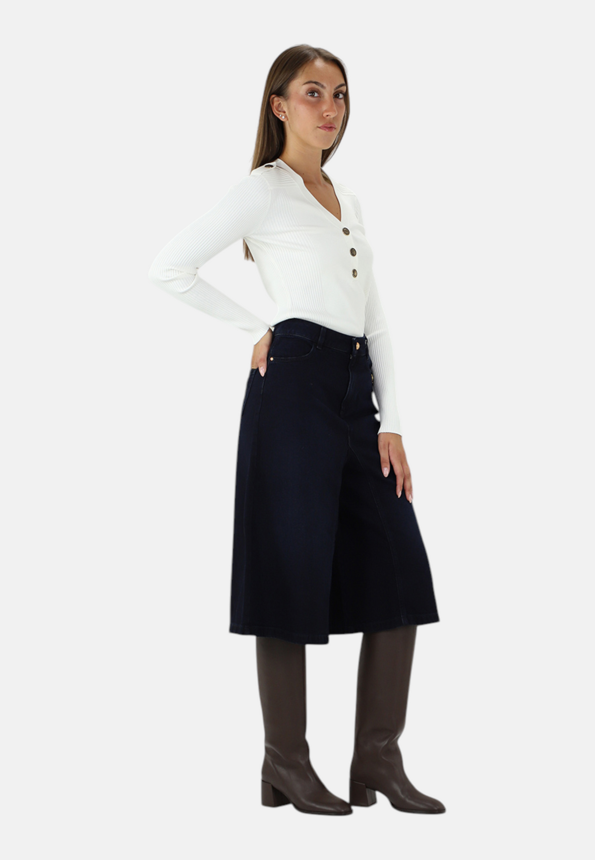 Maglione A Girocollo Donna Liu Jo Con Alamari  WF6226MS81R