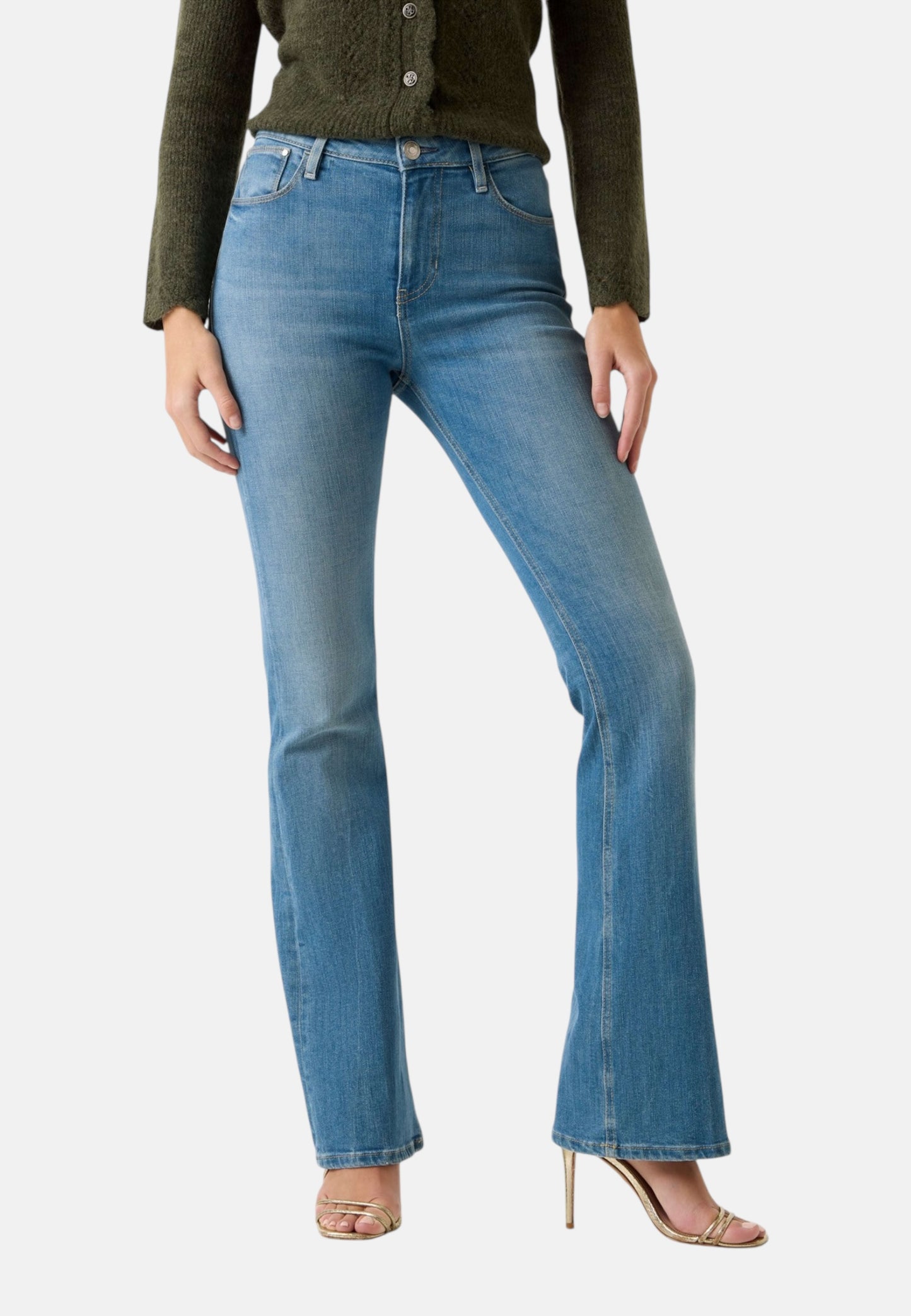 Jeans Flare Fit Donna Guess Sunflower Bliss Wash Sexy W6RA0LD6882