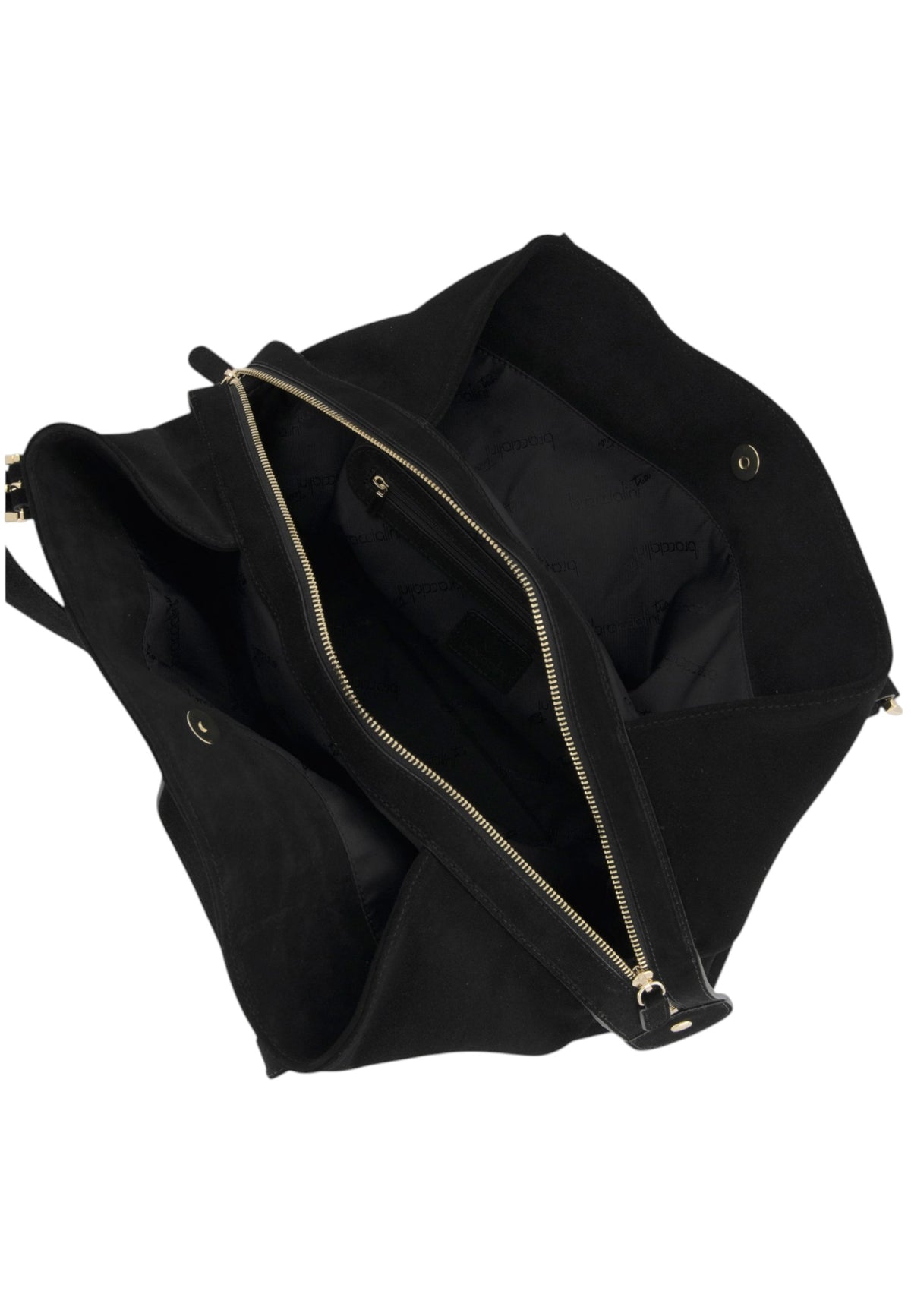 Borsa A Spalla Donna Braccialini Shopper, Manico doppio, Chiusura con zip, Due tasche interne, una con zip e una aperta, Finitura effetto camoscio, Dimensioni: 35 x 15.5 x 30 Cm Sara B19373PP