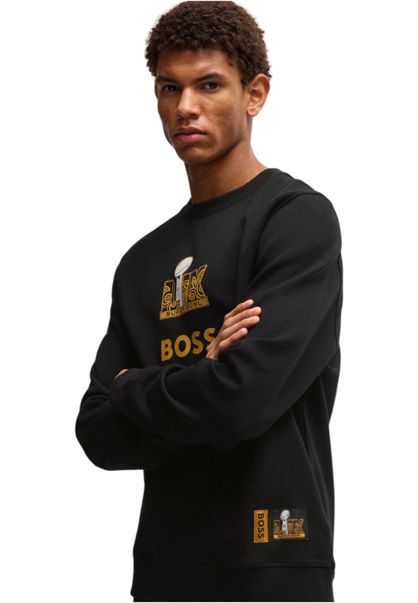 Felpa A Girocollo Uomo Boss