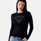 Maglione A Girocollo Donna Guess Logo triangolo Katie W6YR28Z0976