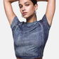 T-Shirt Manica Corta Donna Liu Jo Effetto Denim Liu Jo feat ELODIE UA6502J1624