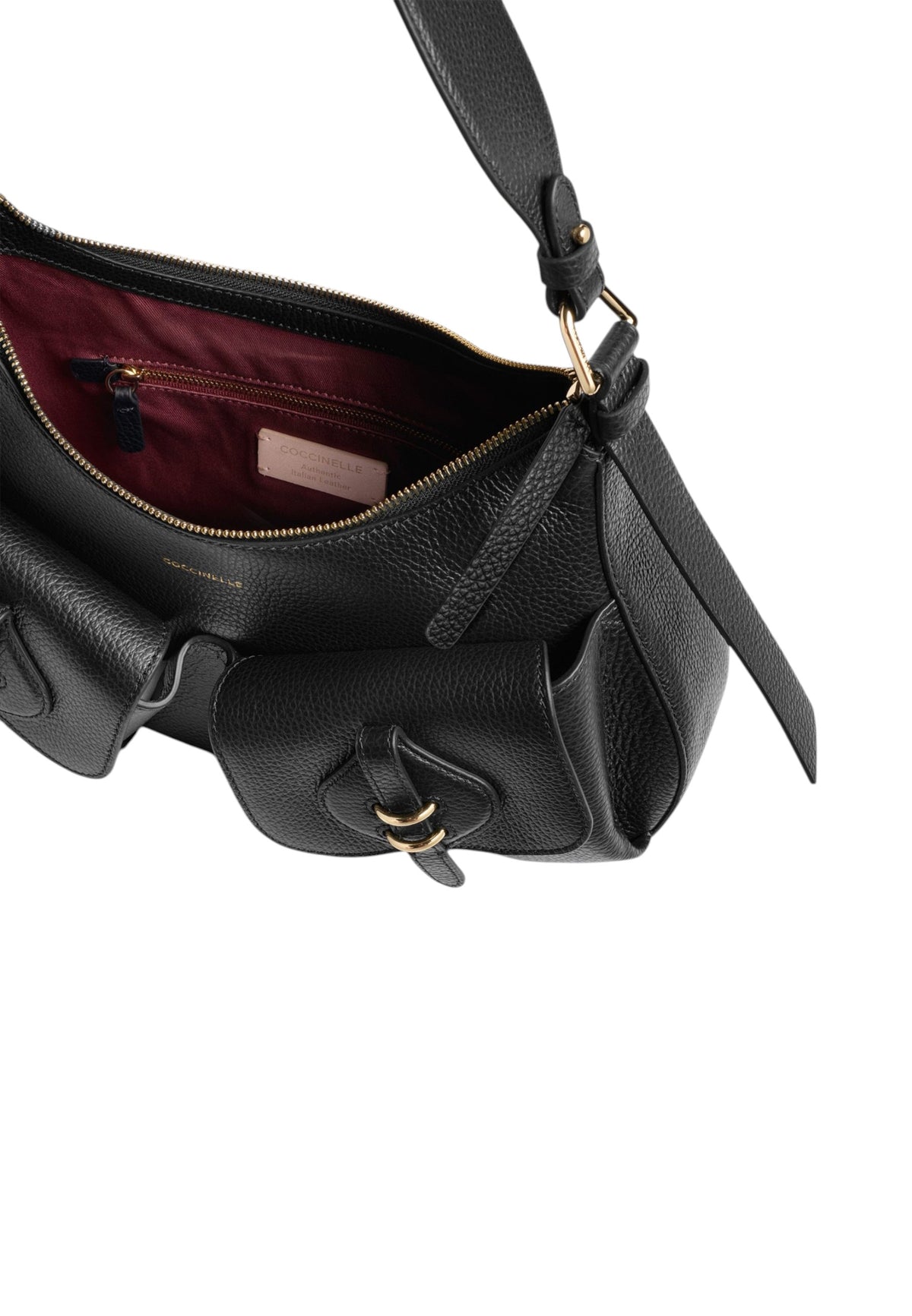 Borsa A Spalla Donna Coccinelle Pelle con grana, Con tasca Mavery Pocket E1VGK120101
